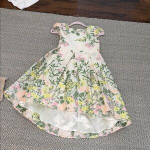Monsoon Floral Kids Dress with Pink and Yellow